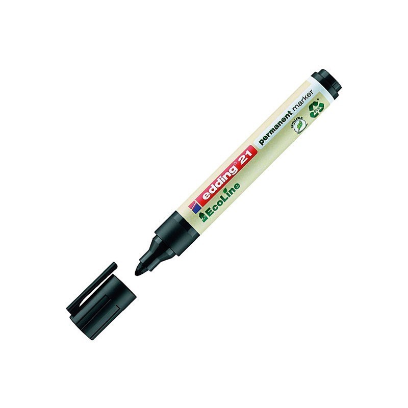 ROTULADOR PERMANENTE PUNTA REDONDA EDDING 21 ECOLINE NEGRO