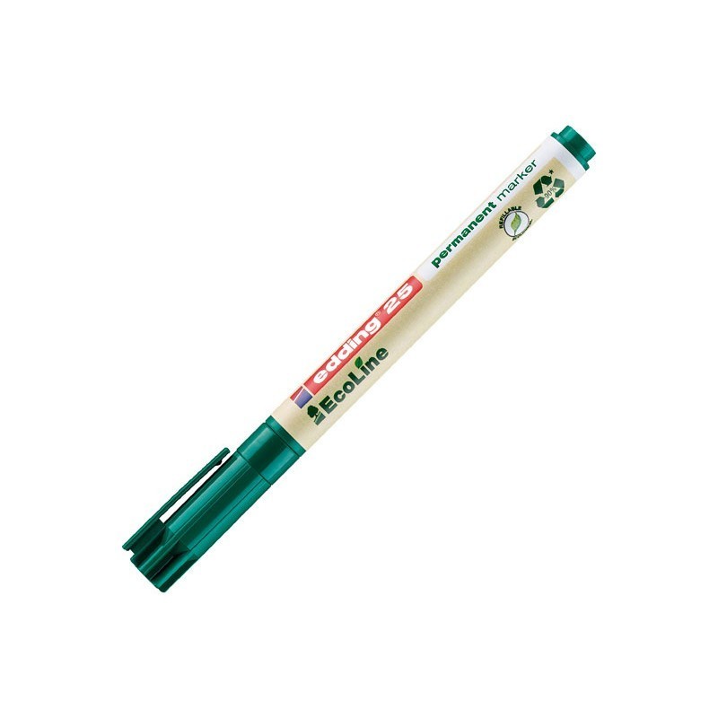 ROTULADOR PERMANENTE PUNTA REDONDA EDDING 25 ECOLINE VERDE