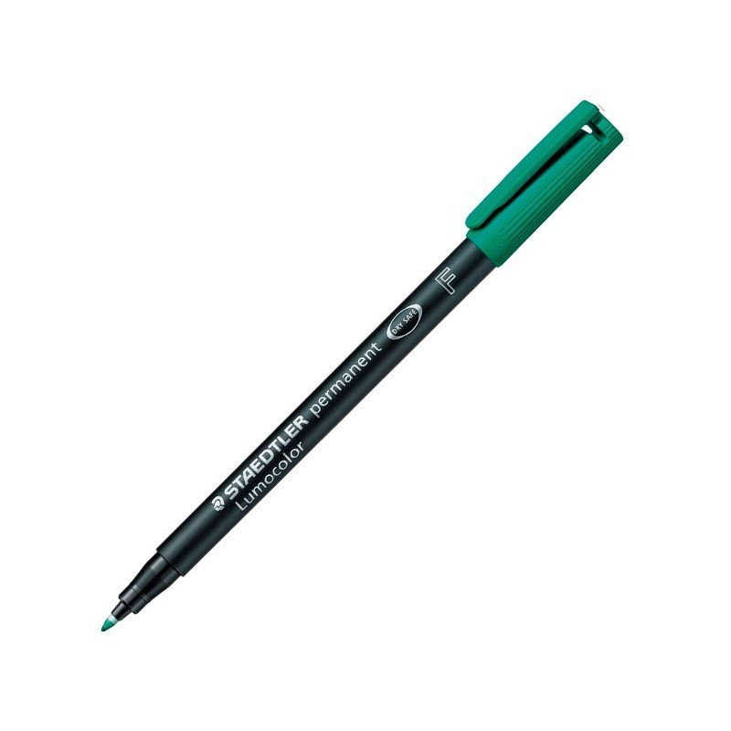 ROTULADOR PERMANENTE STAEDTLER LUMOCOLOR PUNTA FINA VERDE