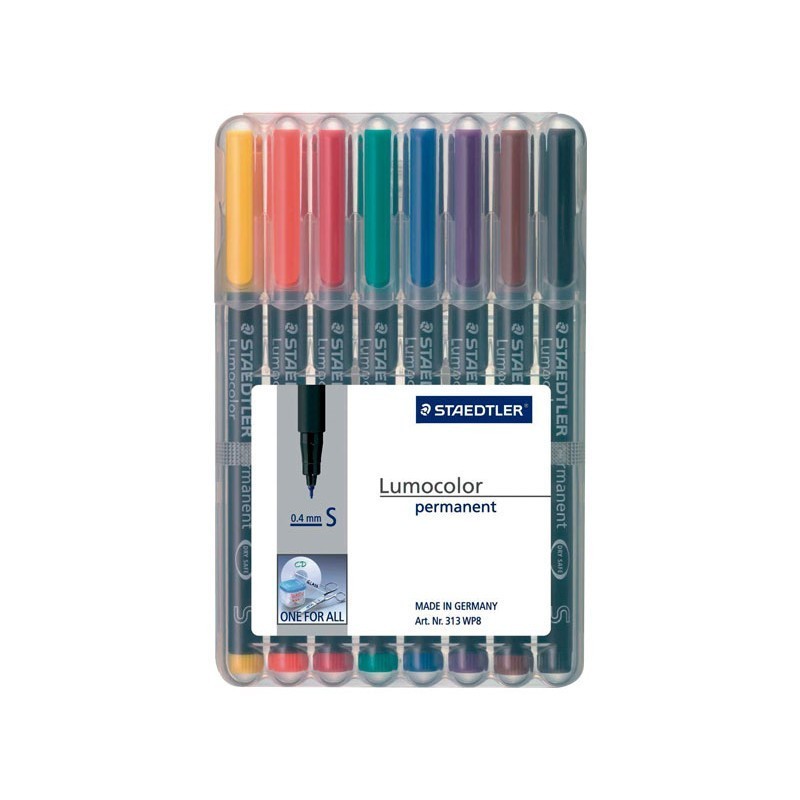 ROTULADOR PERMANENTE STAEDTLER LUMOCOLOR PUNTA SUPERFINA