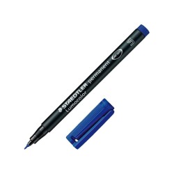 ROTULADOR PERMANENTE STAEDTLER LUMOCOLOR PUNTA SUPERFINA AZUL