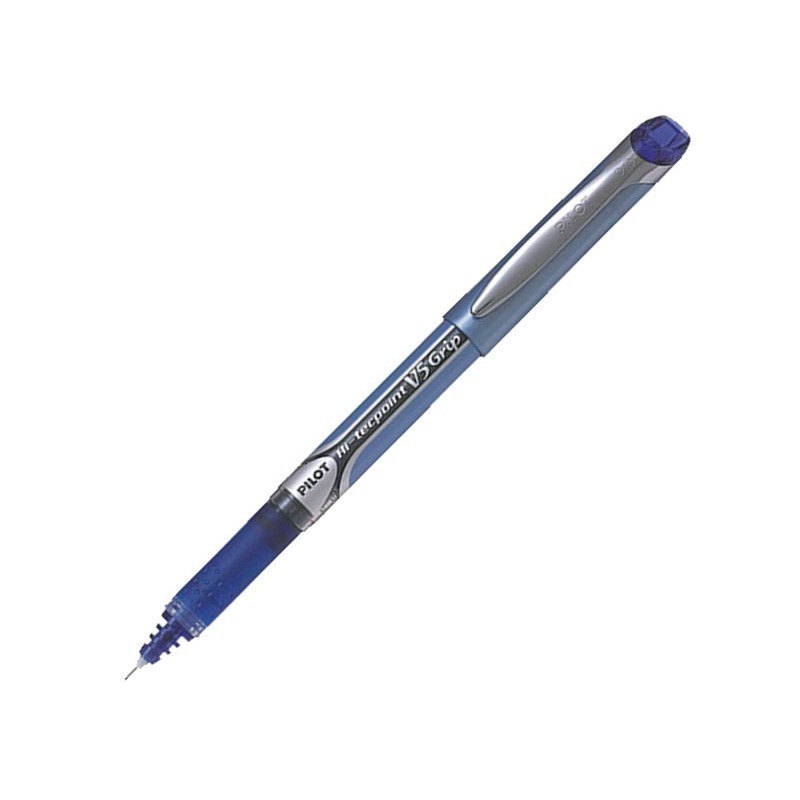 ROTULADOR ROLLER PUNTA METALICA TINTA LIQUIDA PILOT V5 GRIP AZUL