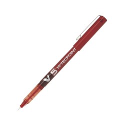 ROTULADOR ROLLER PUNTA METALICA TINTA LIQUIDA PILOT V5 ROJO