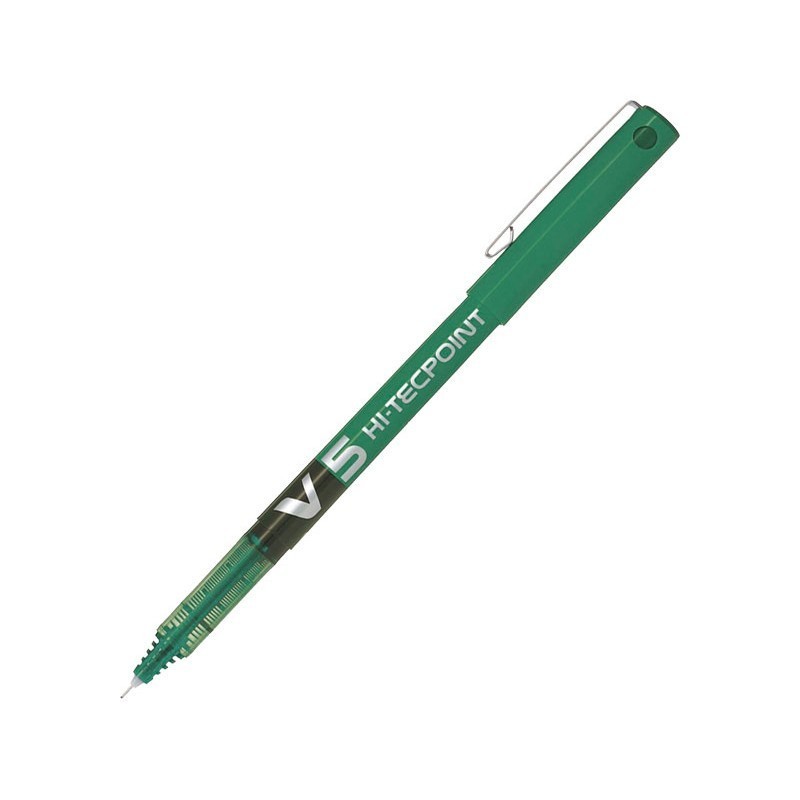 ROTULADOR ROLLER PUNTA METALICA TINTA LIQUIDA PILOT V5 VERDE