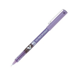 ROTULADOR ROLLER PUNTA METALICA TINTA LIQUIDA PILOT V5 VIOLETA