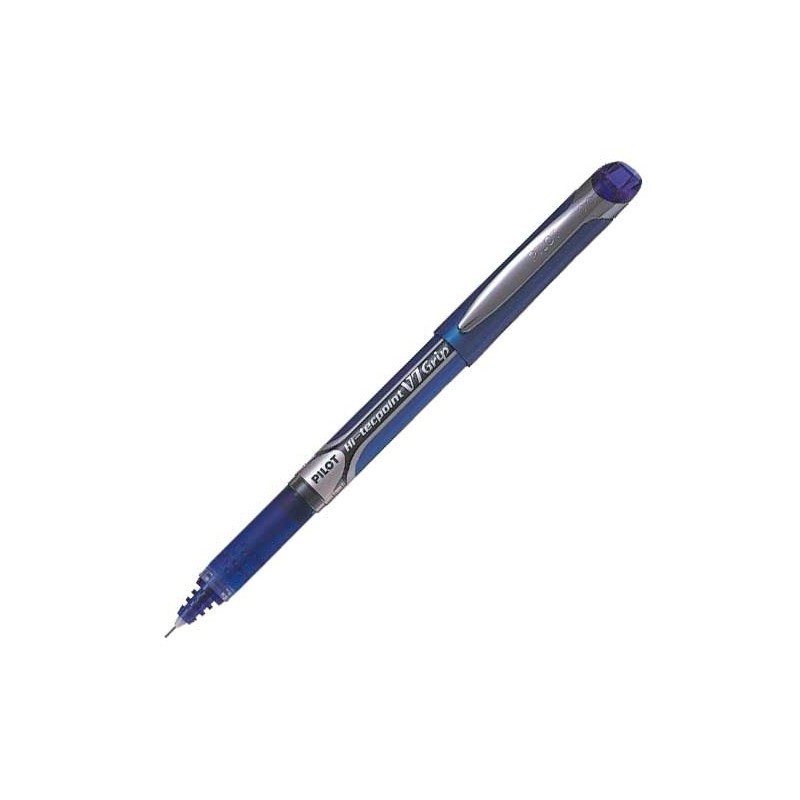 ROTULADOR ROLLER PUNTA METALICA TINTA LIQUIDA PILOT V7 GRIP AZUL