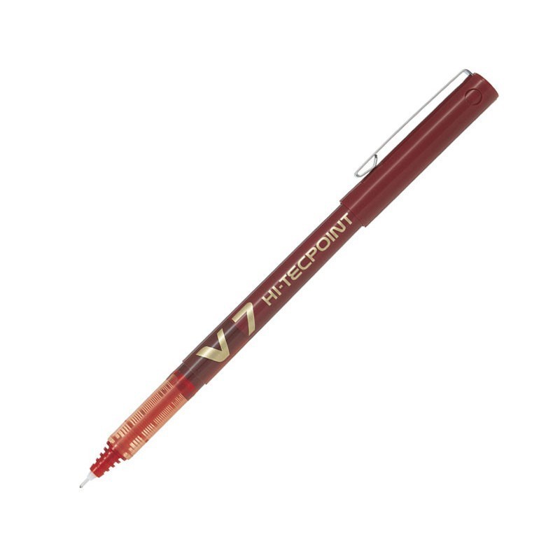 ROTULADOR ROLLER PUNTA METALICA TINTA LIQUIDA PILOT V7 ROJO