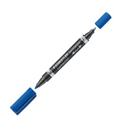 ROTULADORPERMANENTE DOBLE PUNTA STAEDTLER LUMOCOLOR AZUL