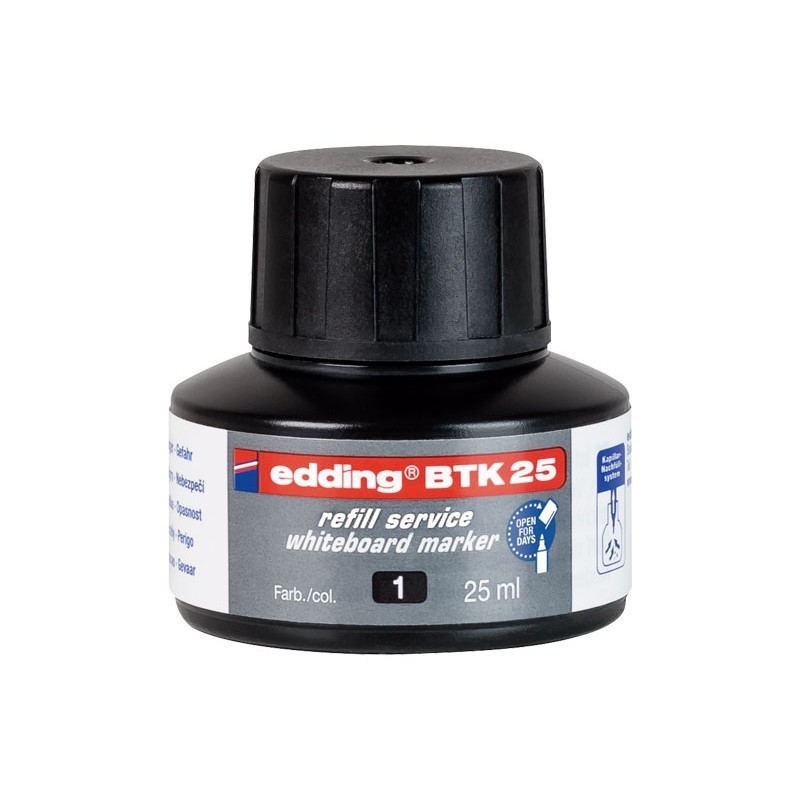 TINTA PARA ROTULADOR DE PIZARRA BLANCA EDDING BTK25 NEGRO