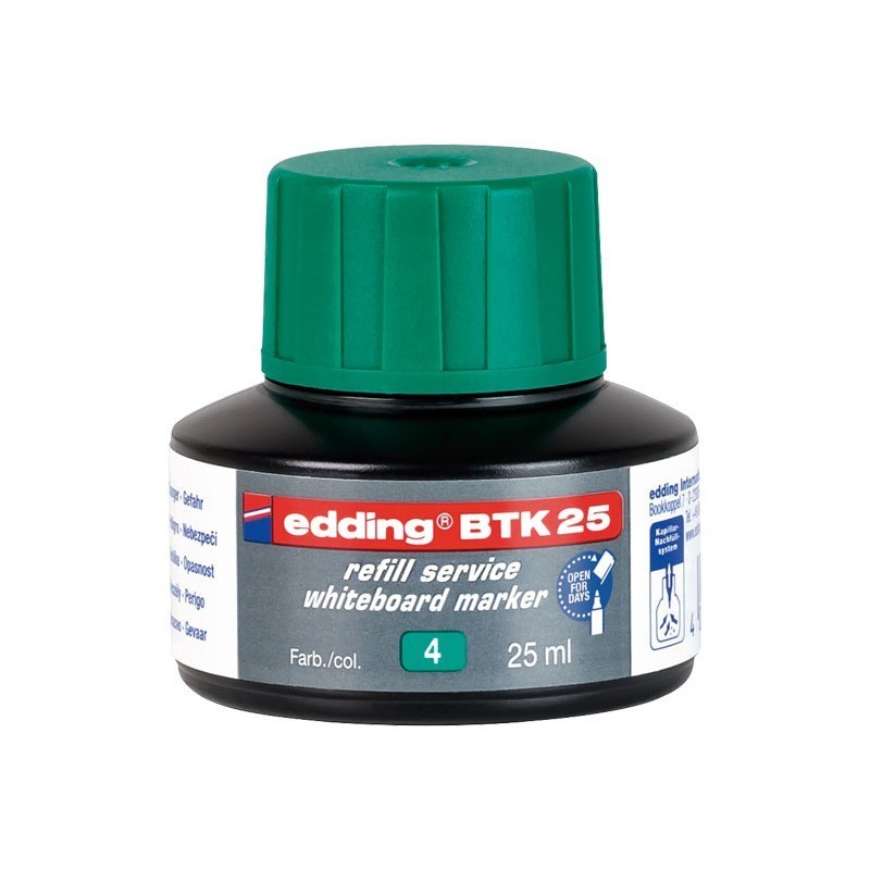 TINTA PARA ROTULADOR DE PIZARRA BLANCA EDDING BTK25 VERDE