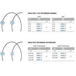 Arcos Trenzados LEONE .016"x.016" 3 hilos (Envase 10u.)