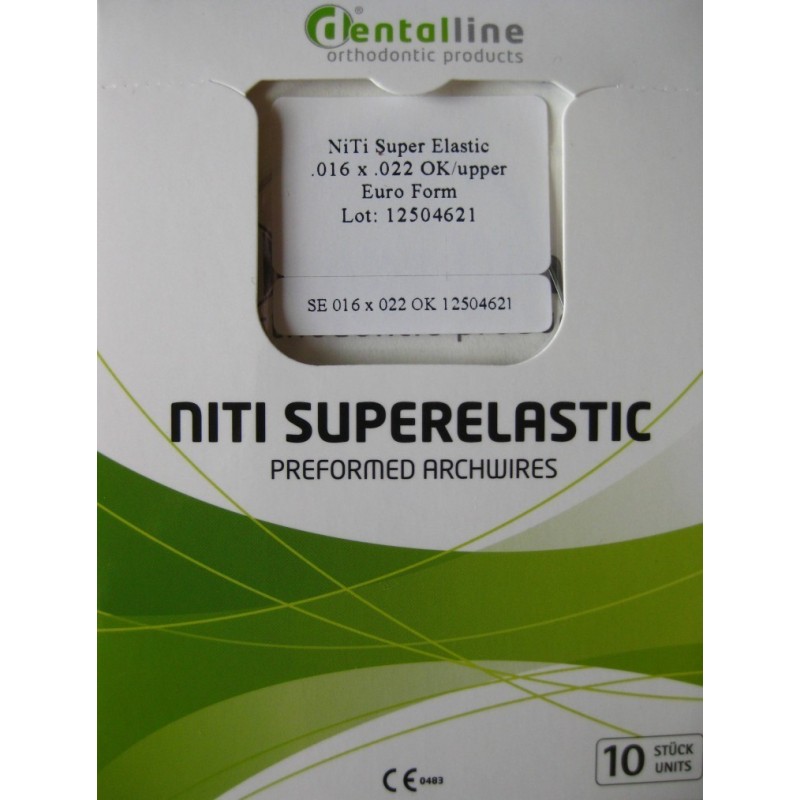 Niti SE Estético .016"x.016" INFERIOR (Rectangular 10u.) DENTALLINE