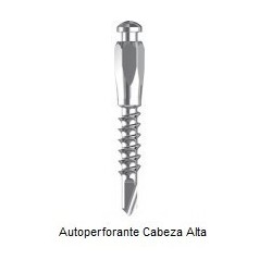 Mini Implantes Ortodónticos Leone cabeza alta 8mm(L)x 1,75mm(D) (Autoperforante) (Envase 1u.)