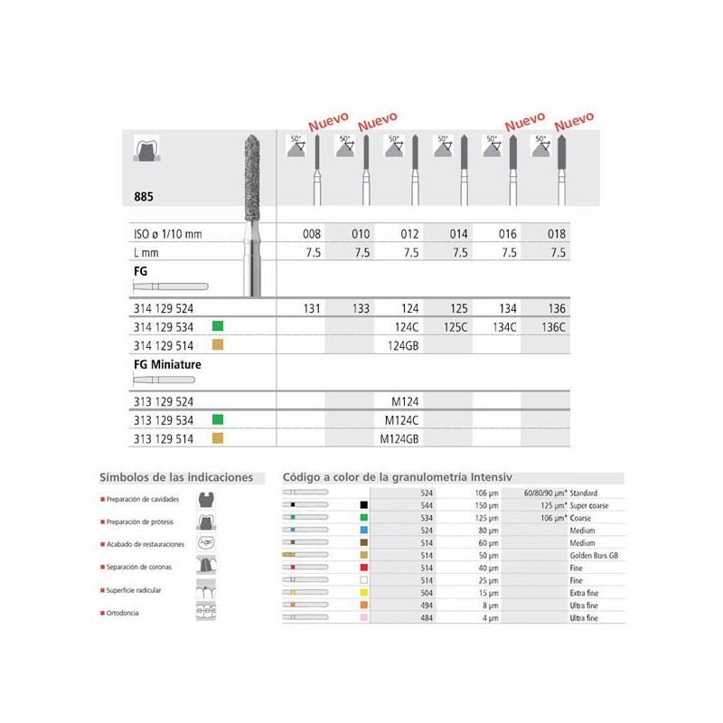 FG 124/6  885-012 FG DIAM. MEDIO 6U.