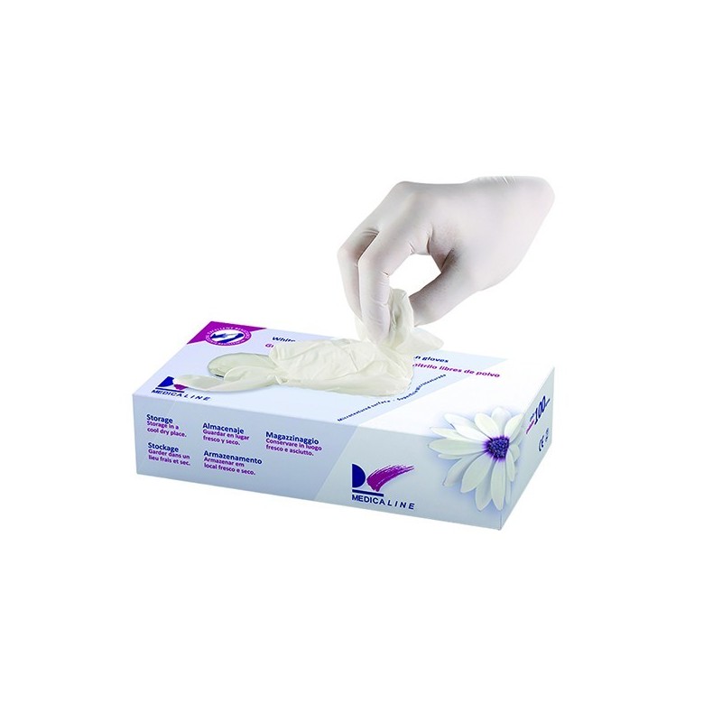 GUANTES NITRILO S/P BLANCO MED. 100u