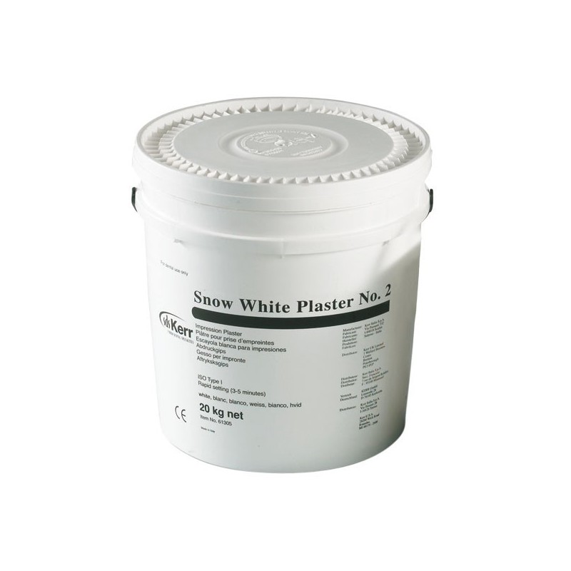 SNOW WHITE PLASTER YESO 18Kg.