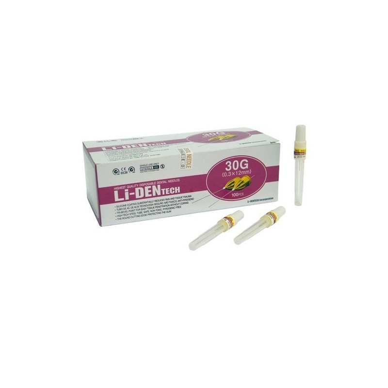 AGUJAS LI-DEN 30G X-CORTA 0,3x12mm 100uds.