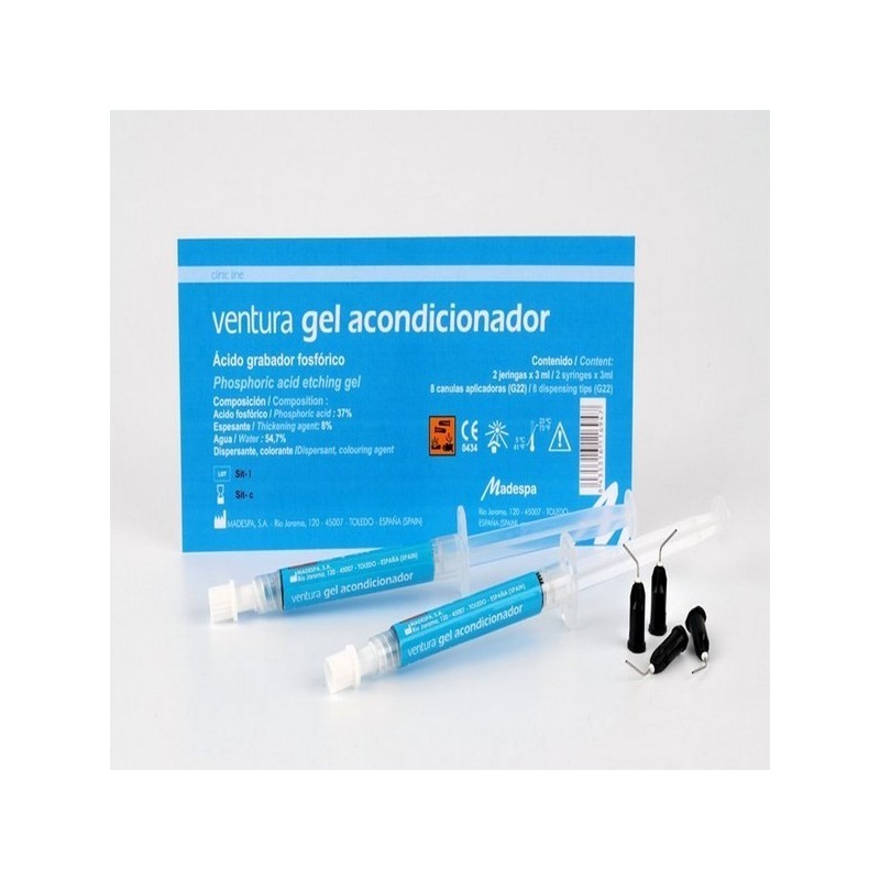 VENTURA ETCHING GEL JER. 2x3ml.+ 8 PUNTAS