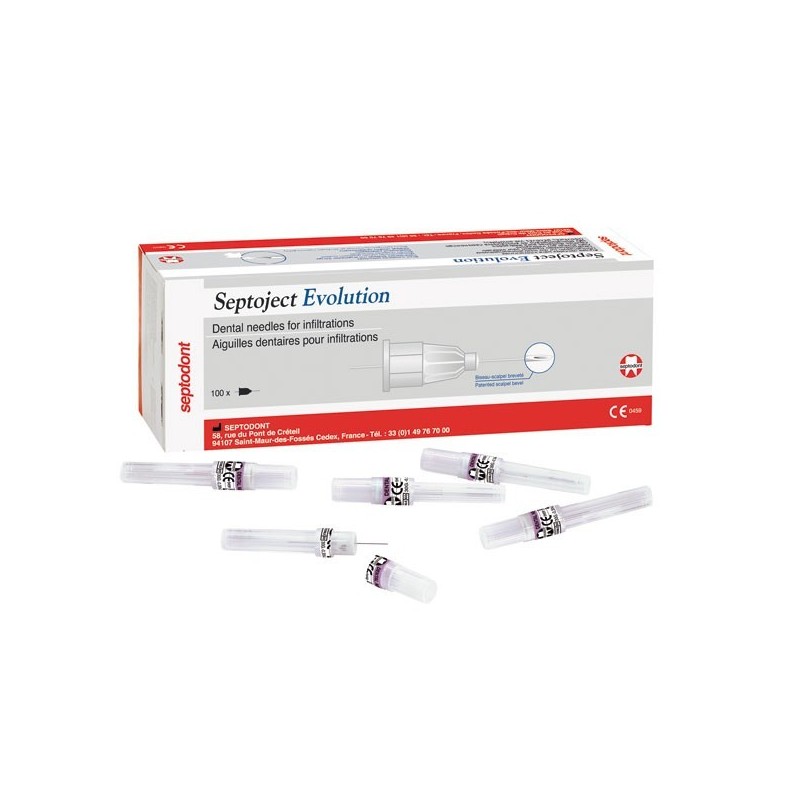 AGUJAS SEPTOJECT EVOLUTION 27G 25 0,4x25mm 100u.