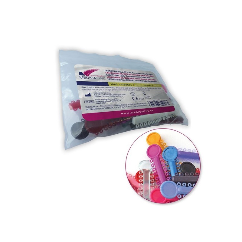 LIGADURAS ELASTICAS SIN LATEX KIT CLEAR 1008u.