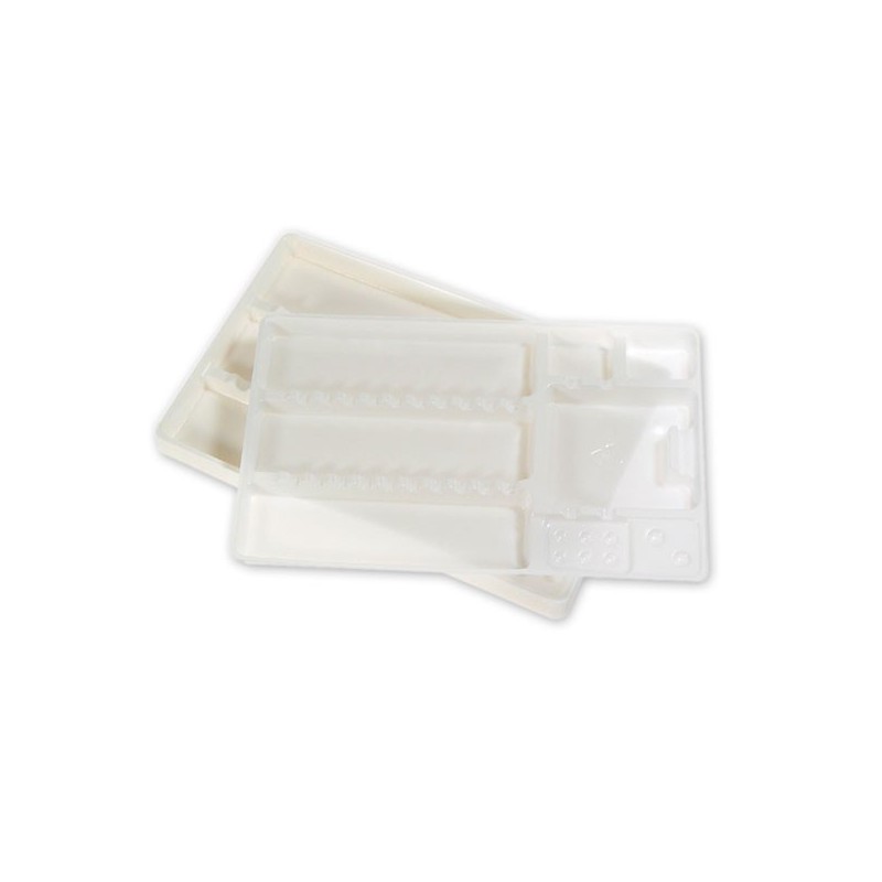 BANDEJAS PLASTICO COMPART. 28x18cm. 400u