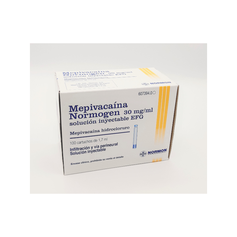 MEPIVACAINA NORMOGEN 30MG/ML 100 CARP- EC