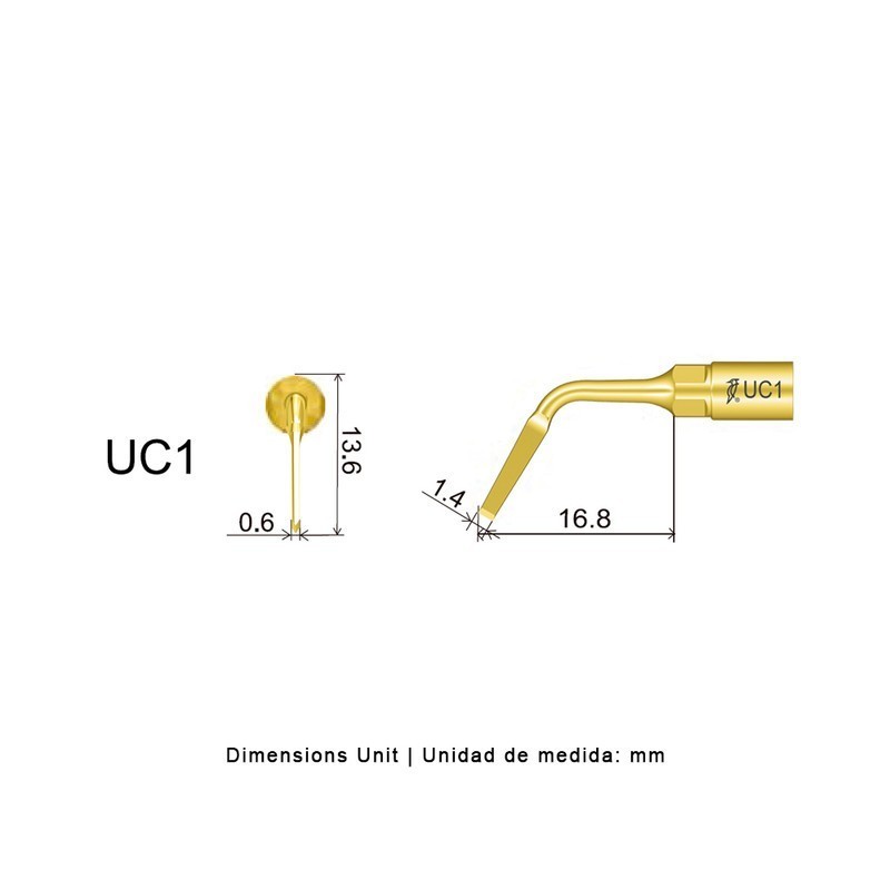 Punta cirugía Woodpecker UC1 para Mectron, Woodpecker Ultrasurgery y otros | Extracción