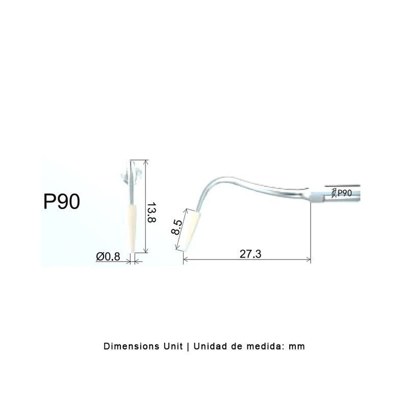 PUNTA WOODPECKER P90 PARA EMS, PROFI-IMPLANTES