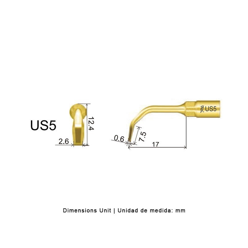 Punta cirugía Woodpecker US5 para Mectron, Woodpecker Ultrasurgery y otros | Osteoplastia