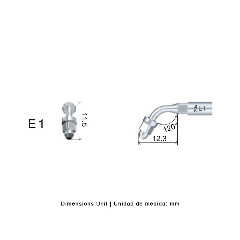 PUNTA ENDOCHUCK WOODPECKER E1 PARA EMS Y COMP. ENDO 120º