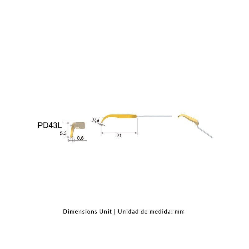 INSERTO PEEK WOODPECKER DTE PD43L, PROFILAXIS IMPLANTES