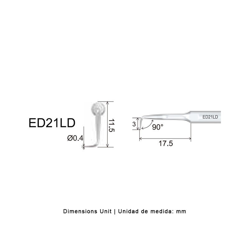 PUNTA WOODPECKER DTE ED21LD PARA SATELEC, ENDO (DIAMANTADA)