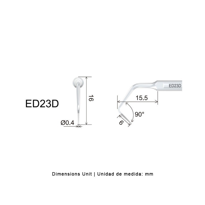 PUNTA WOODPECKER DTE ED23D PARA SATELEC, ENDO (DIAMANTADA)