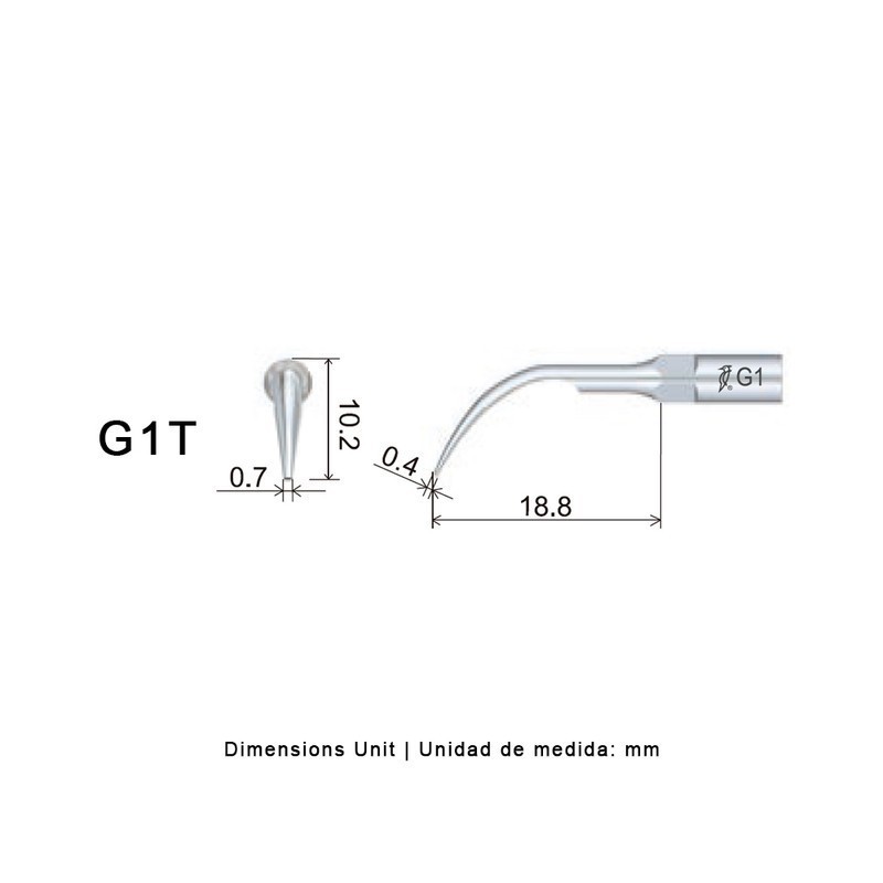 PUNTA WOODPECKER G1T PARA EMS (RECUBRIMIENTO TITANIO), PROFILAXIS