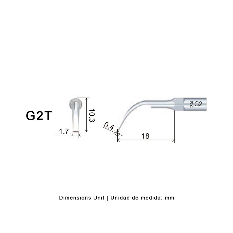 PUNTA WOODPECKER G2T PARA EMS (RECUBRIMIENTO TITANIO), PROFILAXIS