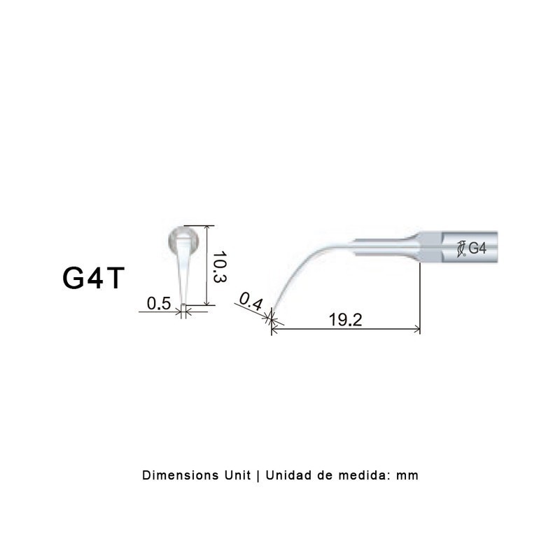 PUNTA WOODPECKER G4T PARA EMS (RECUBRIMIENTO TITANIO), PROFILAXIS