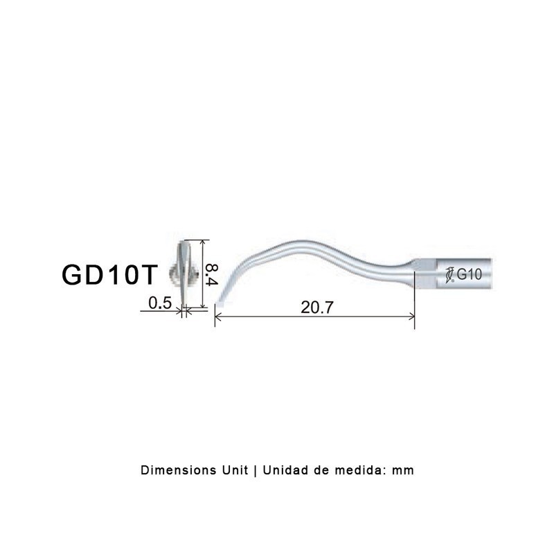 PUNTA WOODPECKER DTE GD10T PARA SATELEC (RECUBRIMIENTO TITANIO), PROFILAXIS