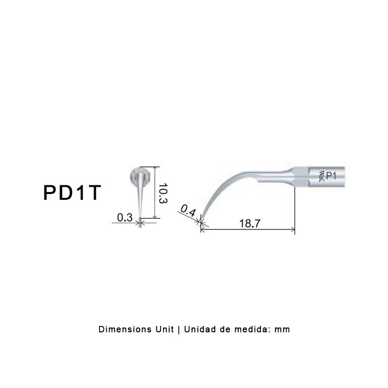 PUNTA WOODPECKER DTE PD1T PARA SATELEC (RECUBRIMIENTO TITANIO), PERIO