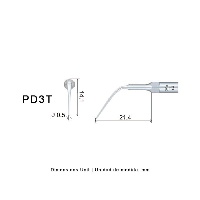 PUNTA WOODPECKER DTE PD3T PARA SATELEC (RECUBRIMIENTO TITANIO), PERIO