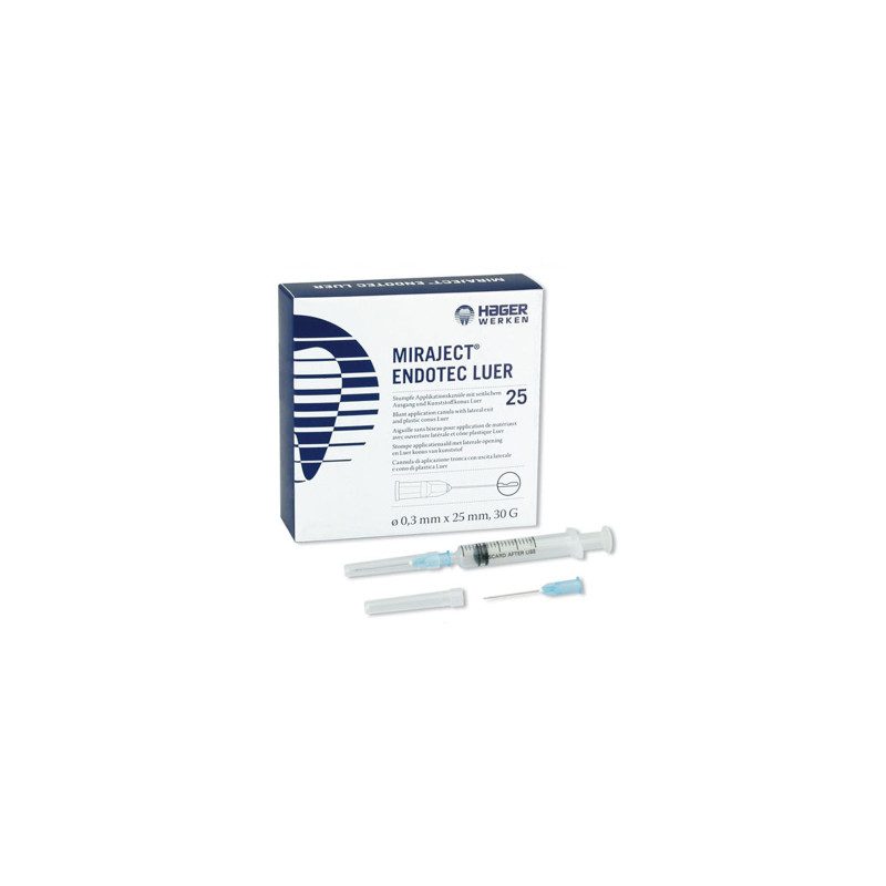 AGUJAS MIRAJECT ENDOTEC LUER 27g CANULA 40x25 25u.