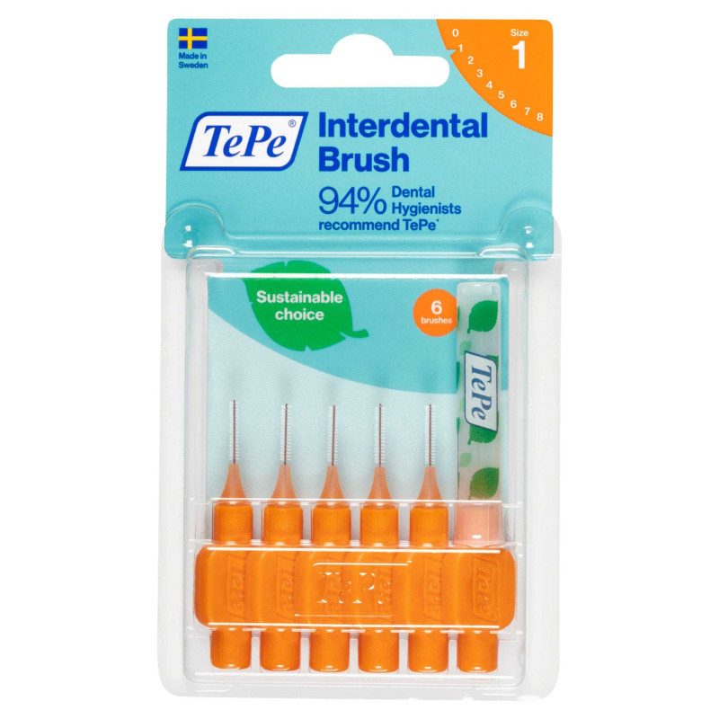 CEPILLO INTERDENTAL NARANJA 0.45mm. BLISTER 6u.