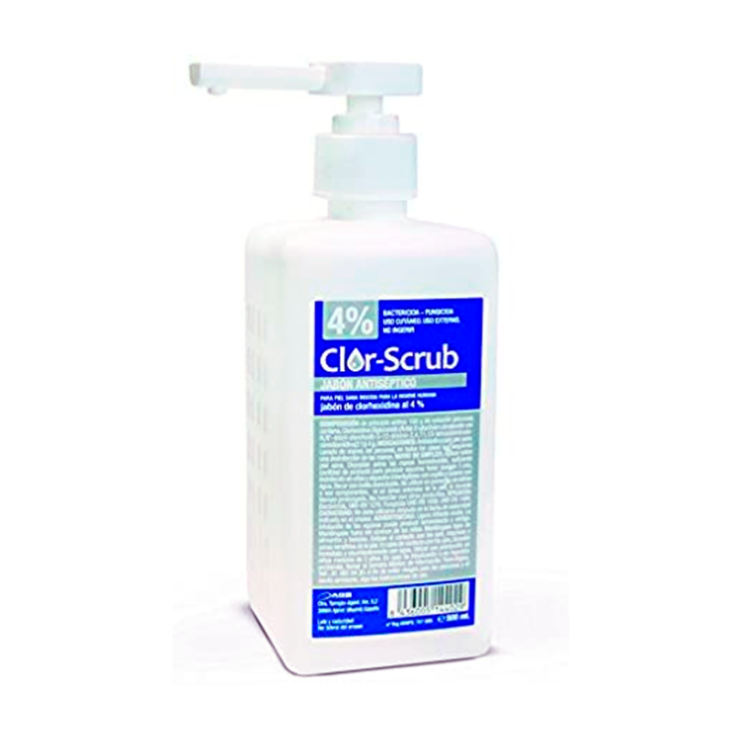 DESINCLOR  CLORHEXIDINA CLOR-SCRUB JABON 4 %  500CC CON BOMBA