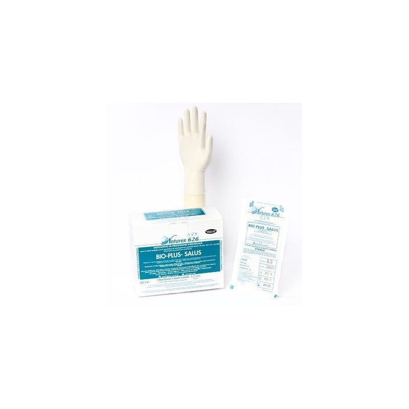 GUANTE ESTERIL LATEX S/POLVO BIO-PLUS SALUS 50UDS